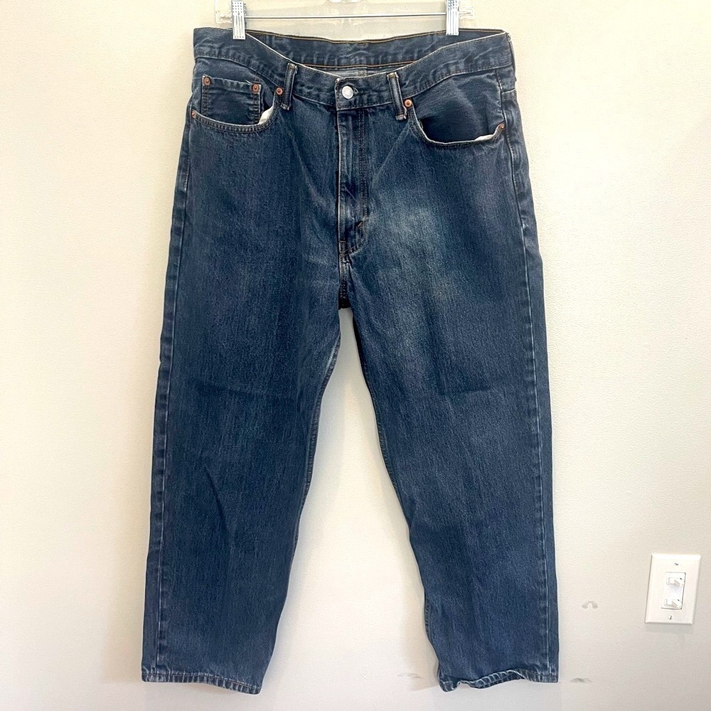 LEVIS 550 Vintage 90s Jeans High Rise Loose Fit Straight Crop 38x30